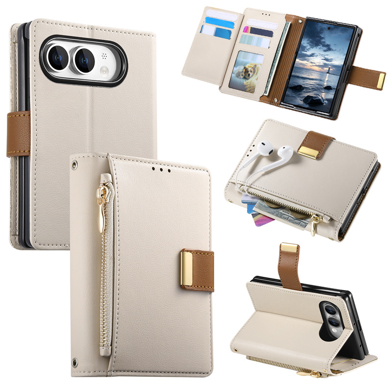 Korean-Style Flip Card Holder Suitable for iPhone Duo Phone Case, Apple 18Fold Foldable Screen Coin Purse, High-End Zipper Card Holder with Multiple Card Slots, Card Holder with Stand, High-End Ultra Protective Case Korean-Style Flip Card Holder Suitable for iPhone Duo Phone Case, Apple 18Fold Foldable Screen Coin Purse, High-End Zipper Card Holder with Multiple Card Slots, Card Holder with Stand, High-End Ultra Protective Case
