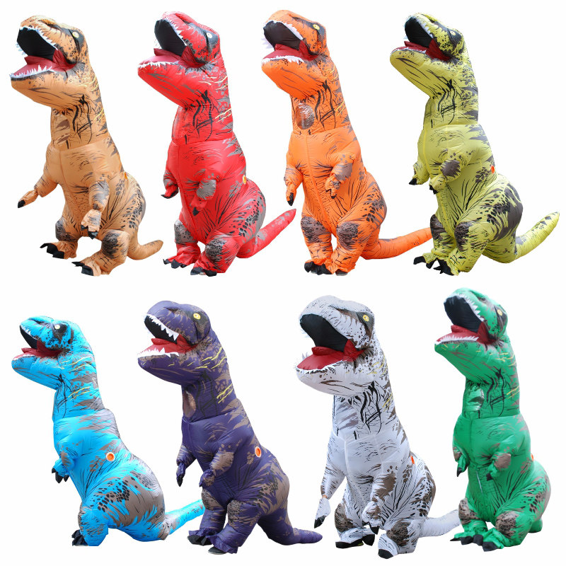 Net Red Tyrannosaurus Rex Clothes Adult Children Halloween Dinosaur Inflatable Costume Funny Walking Cartoon Doll Show