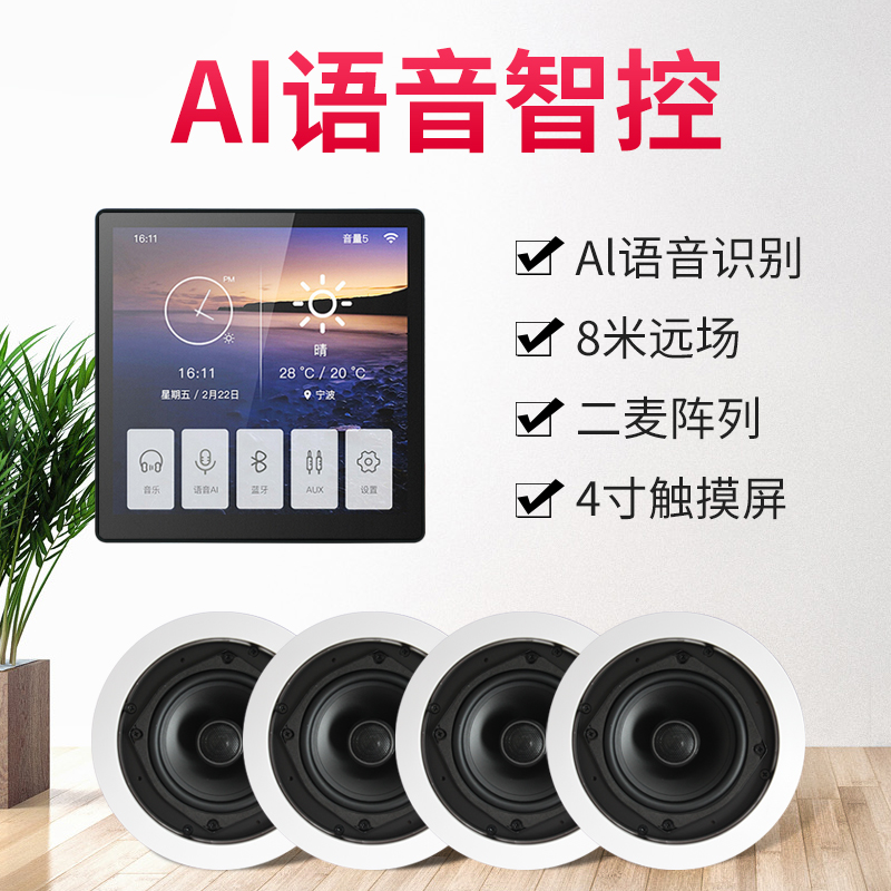 Whirlway VX6-C Smart Voice Background Music Suit Stereo Set Resistance Coaxial Smallpox Ceiling Horn Sound