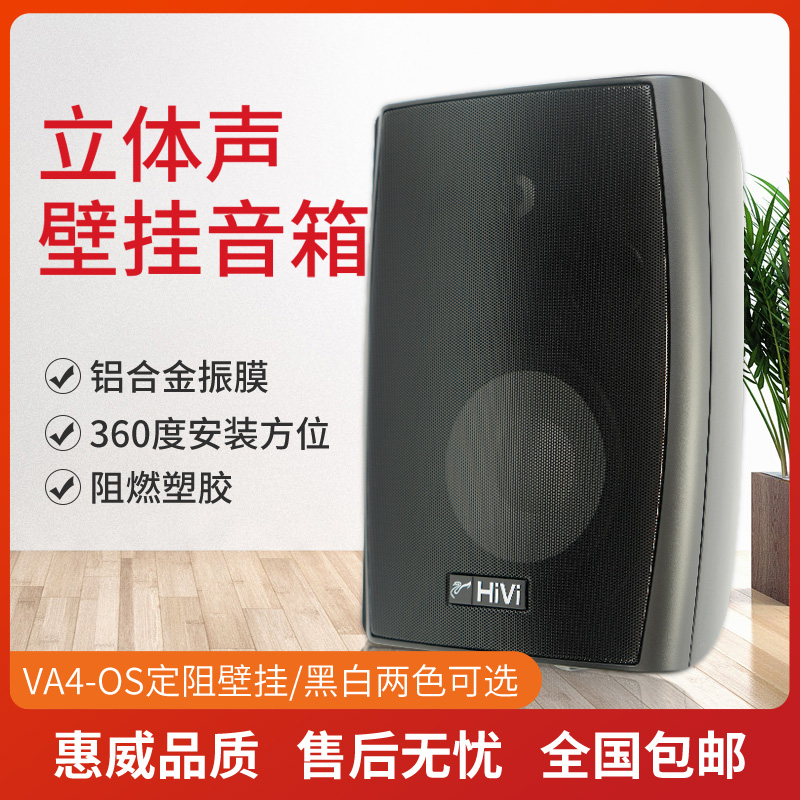 Hivi Va4-OS Wall Mounted Speaker Surround Sound Broadcast Wall Speaker Shop Audio