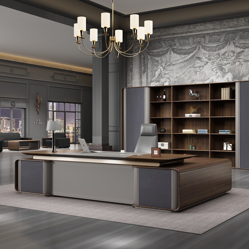 Chairman high-end light luxury boss desk president desk simple modern executive desk atmosphere office boss desk