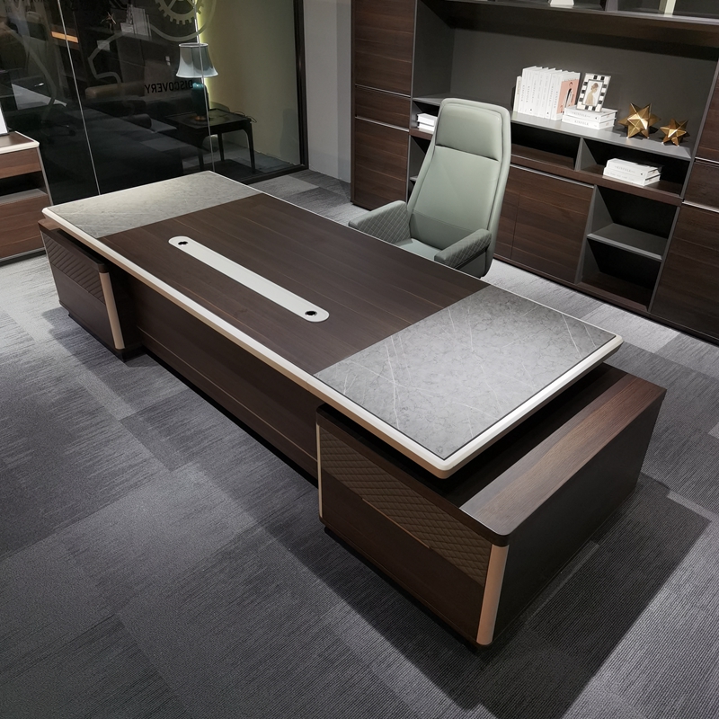 Guangdong Light and Extravagant Office Furniture Owner Table President Desk President Desk Brief Modern Chairman Boss Desk Big Bandae