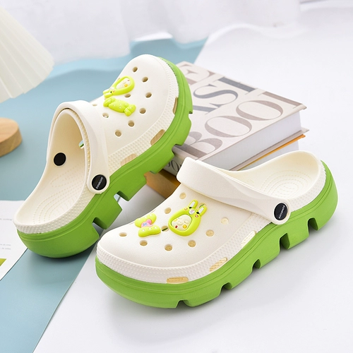 Tide, тапочки в стиле Crocs, нескользящие ультрамягкие мюли на платформе, спортивная пляжная обувь для отдыха, подходят для носки на улице, популярно в интернете