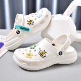 Tide, тапочки в стиле Crocs на платформе, комфортные пляжные мюли, коллекция 2023 года, закрытый носок, подходят для носки на улице, мягкая подошва