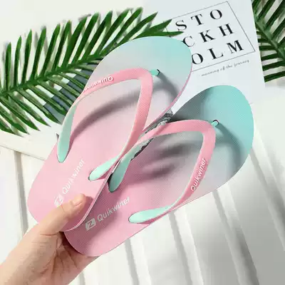 Flip slippers women 2021 new spring fashion wear Korean version of Joker flat beach beach sandals shoes