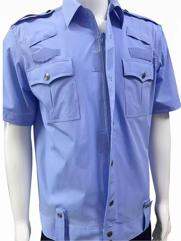 New Quick-Dry Zip-Up Shirt, Waist-Cinching Jacket with Large Buckle, Short-Sleeve Elastic Velcro Shirt