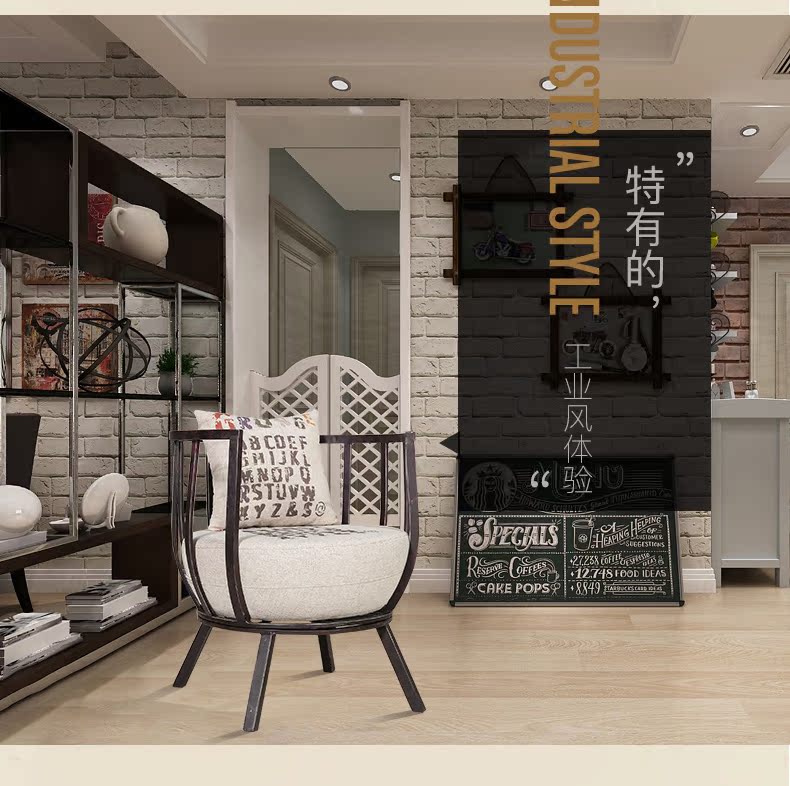 Vương miện Anh phong cách Mỹ đơn giản retro thanh sofa phòng khách hiên ban công giải trí rèn sắt đồ nội thất sofa ba mảnh - Bàn ghế ngoài trời / sân bàn ghế để ban công