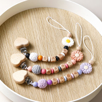 Baby silicone daisy pacifier chain baby toy anti-falling chain