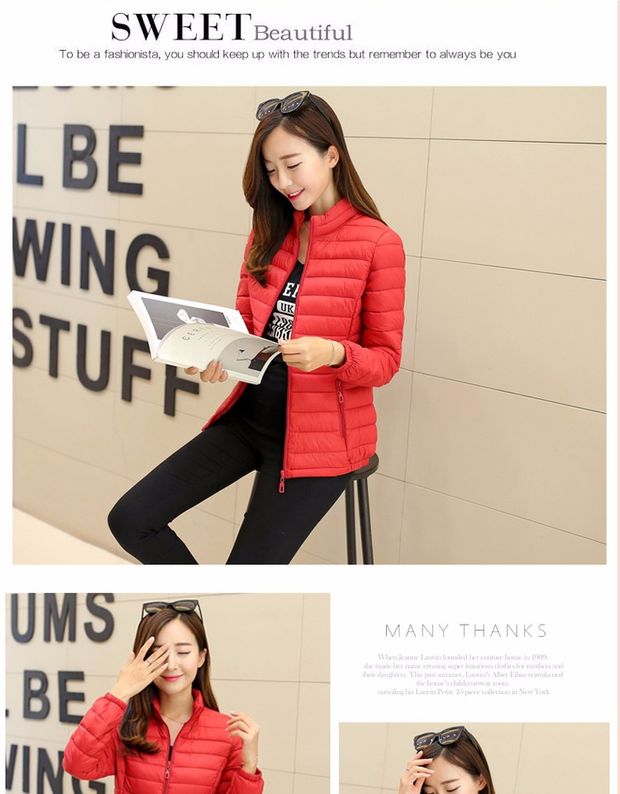 Áo khoác chống mùa đặc biệt 2017 áo khoác cotton mùa thu đông mới dành cho nữ ngắn áo khoác cotton mỏng phiên bản Hàn Quốc áo khoác cỡ lớn xuống áo phao nữ đẹp
