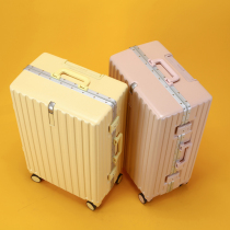 Aluminum frame luggage female universal wheel mute trolley case ins net celebrity password thickened suitcase male 20 inch student