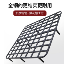 All iron frame folding row frame full steel thick dragon skeleton reinforced bed frame 1 8 leather bed soft bed bed bed board customization