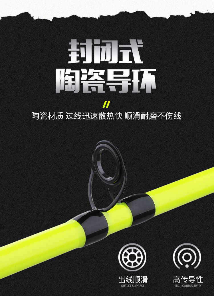 товар из китая 软尾m调路亚竿套装空心插接竿海钓竿海筏竿翘嘴鲈鱼竿筏竿打黑竿 Dongchuan