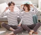 Cặp đôi đồ ngủ Hàn Quốc mùa xuân và mùa thu tay áo dài nam và nữ hoạt hình dễ thương mùa hè mỏng phần bông kích thước lớn phù hợp với dịch vụ nhà bộ thu đông nam 