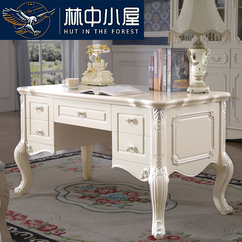 European desk desk home computer desk French study furniture set desk beauty salon white table