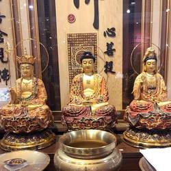 Guaranteed authenticity Taiwan Baohua pure copper Sakyamuni Buddha statue Guanyin Buddha statue dedicated to home Guanyin statue Ksitigarbha