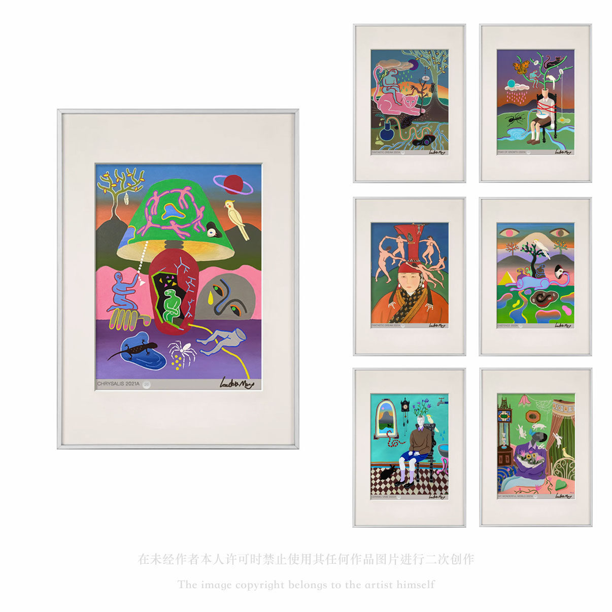 Limited edition release copy of the copy of the metal frame painting by the author of the copy of the copy of the copy by the author ｜MONG ARTS MontM Gallery