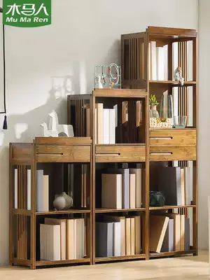 Trojan horse simple bookshelf shelf Floor-to-ceiling living room small bookcase Children's student desk surface storage is simple