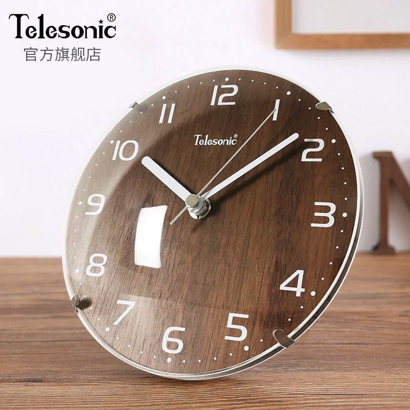 TELESONIC Uranus Clock Modern Minimalist Desk Clock Creative Clock Living Room Ornaments Mute Table Clock