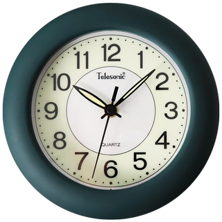 TELESONIC/天王星台钟现代静音夜光挂钟浴室防水时钟表创意桌面钟