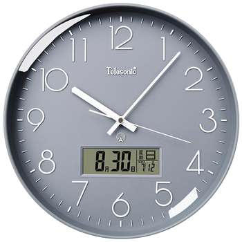 Uranus radio clock nordic silent wall clock clock light luxury decoration atmospheric creative wall table
