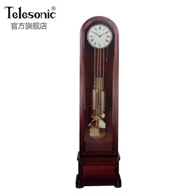 TELESONIC Uranus DG8302B modern clock Simple wooden living room big pendulum clock telling the time floor clock