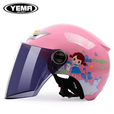 3C certified wild horse motorcycle cube children's helmet female summer sunscreen electric car semi-Helmet helmet boy baby