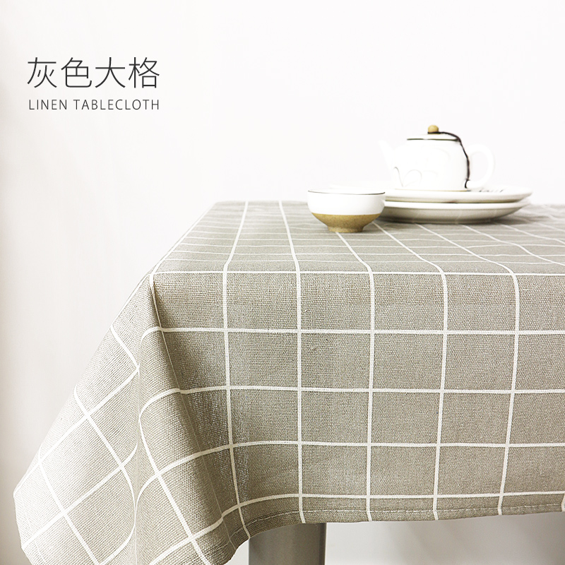 Big Greytablecloth desk INS student fabric art Cotton and hemp Japanese  Gabe solar system Tea table cloth Northern Europe Simplicity Chinese style