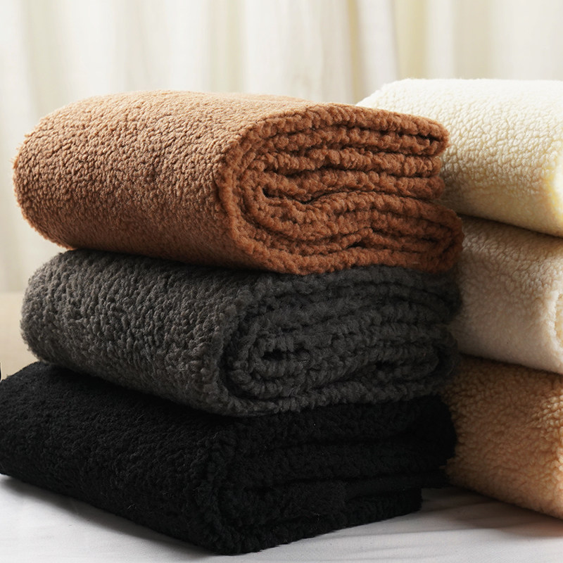 Lamb suede cloth thickened warm coral suede lamb wool cloth clothing inner lining plush toy suede handmade fabric
