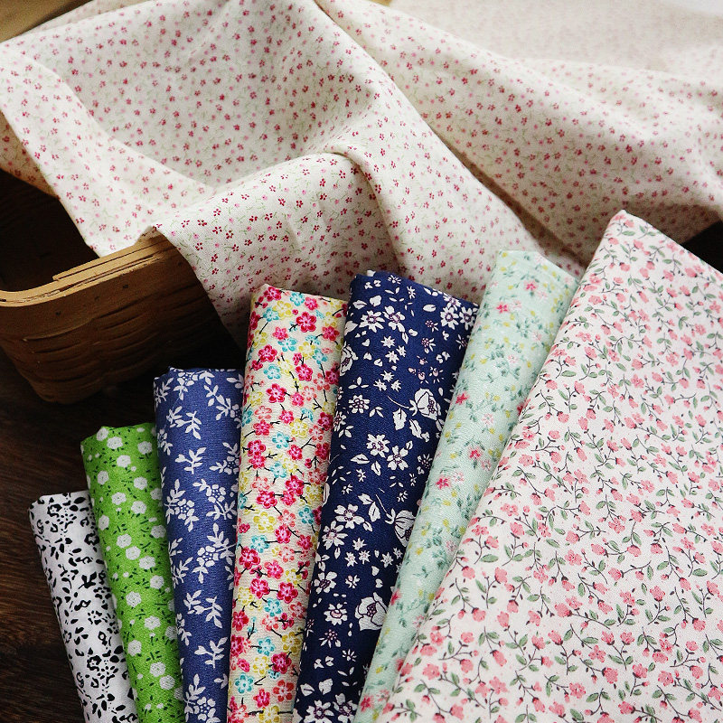 Pure cotton fabric Pastoral small floral printed fabric baby clothing dress handmade DIY cotton fabric