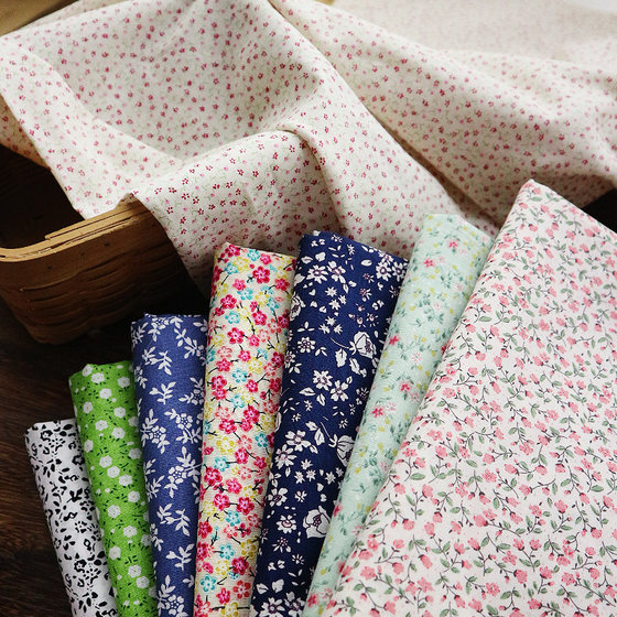 Pure cotton fabric pastoral small floral printing fabric fabric baby clothing dress handmade DIY cotton fabric