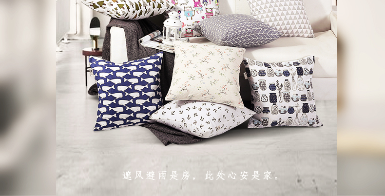 Nordic bông gối bìa sofa đệm tựa lưng thắt lưng gối ghế văn phòng xe của chiếc gối ngủ có thể được tùy chỉnh - Trở lại đệm / Bolsters gối vuông sofa