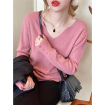 Autumn and winter collared sweater sweater for women loose bottoming shirt versatile outer wear long-sleeved French inner top