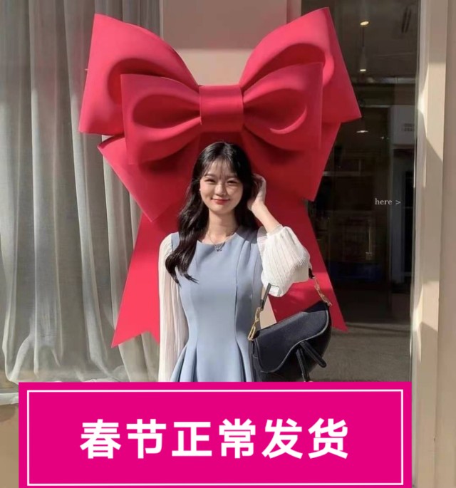 ins style Korean dessert shop big bow handmade material bag new year decoration eva color foam net red