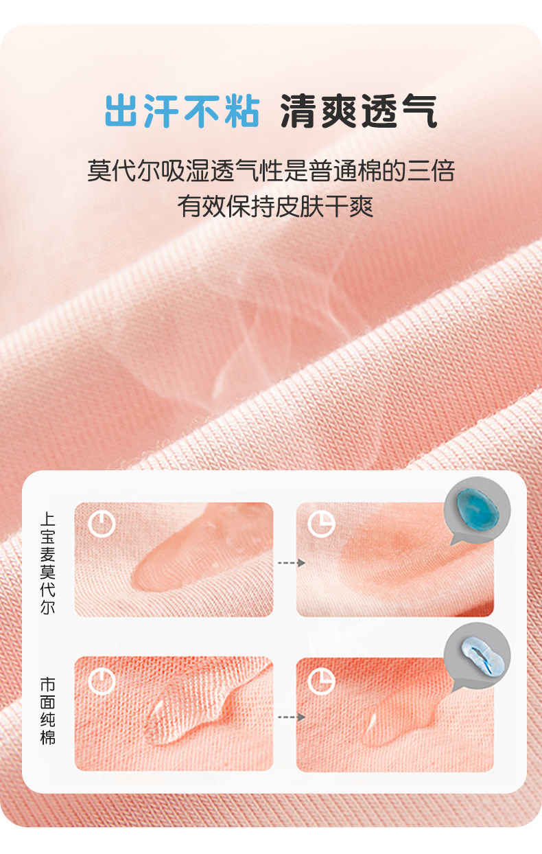 трусы 上宝麦夏季女童安全裤防走光兰精天丝莫代尔透气排汗凉感宝宝短裤 Shanbaomay