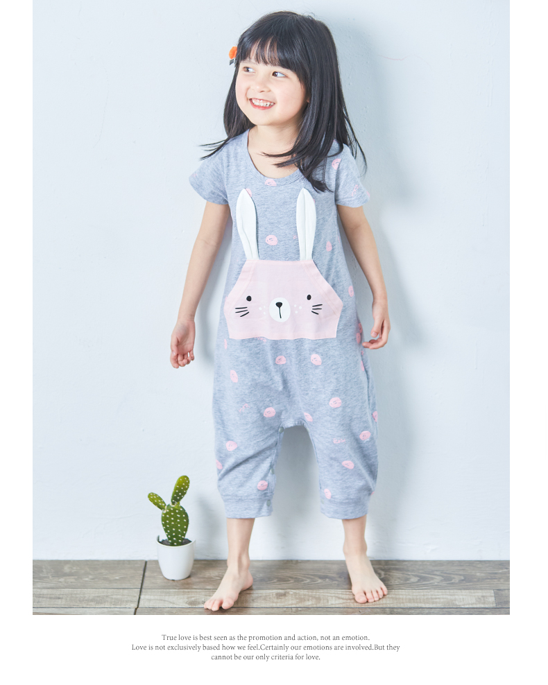 Shang Bao Mai mùa hè mới trẻ em một mảnh đồ ngủ mùa hè ngắn tay bông bé onesies đồ ngủ động vật dễ thương