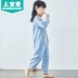 Shangbao Mai Trẻ em Bộ đồ ngủ Xiêm Cotton Bé Xiêm Áo dài tay cho bé trai và bé gái Trang chủ quần áo trẻ em nam Áo liền quần