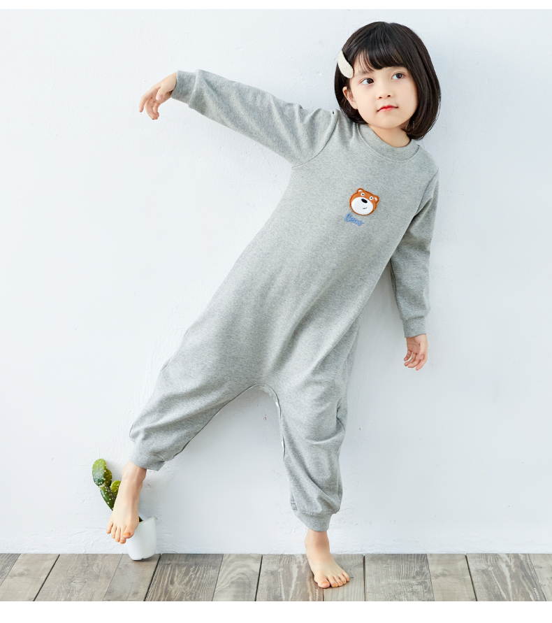 Shangbao Mai 2018 thu đông mới cho bé bộ đồ ngủ đồ ngủ cotton dày ấm áp cho bé trai và bé gái bộ đồ ngủ bé gái shop quần áo trẻ em gần đây