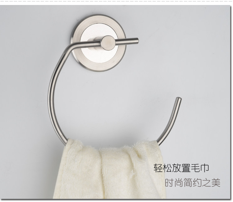 Yazhu Jay Bath Hardware Single Bar Towel Frame 304 Stainless Steel Towels ring Towel ring AX18-200