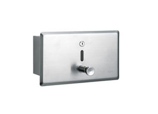 Elegant Stainless Steel Square Soap Liquid Instrumental Engineering Into Wall Type Communal Hotel Bathroom LIQUID SOAP DISPENSER SD-4010