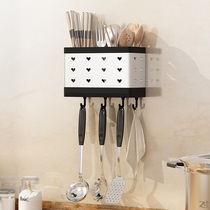 Wall-mounted stainless steel chopsticks basket rack household drain rack chopsticks tube kitchen chopsticks cage scoop storage box