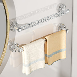Bathroom Towel Rack Punch-free Towel Rod Water Corrugated Toilet Storage Shelf Restroom Toilet Wall-mounted Storage
