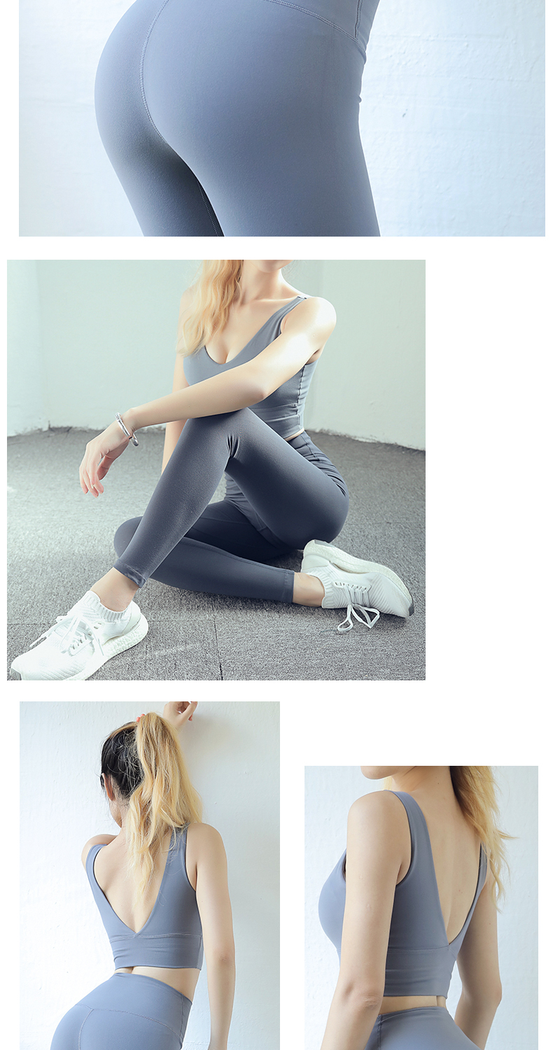 Không bổ sung chống sốc yoga kiểu vest sâu V thu thập định kiến ​​chạy bra yoga thể dục thể thao đồ lót nữ bra - Đồ lót thể thao áo ngực thể thao