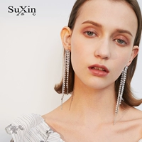 苏心 Модные универсальные серьги, простой и элегантный дизайн, популярно в интернете