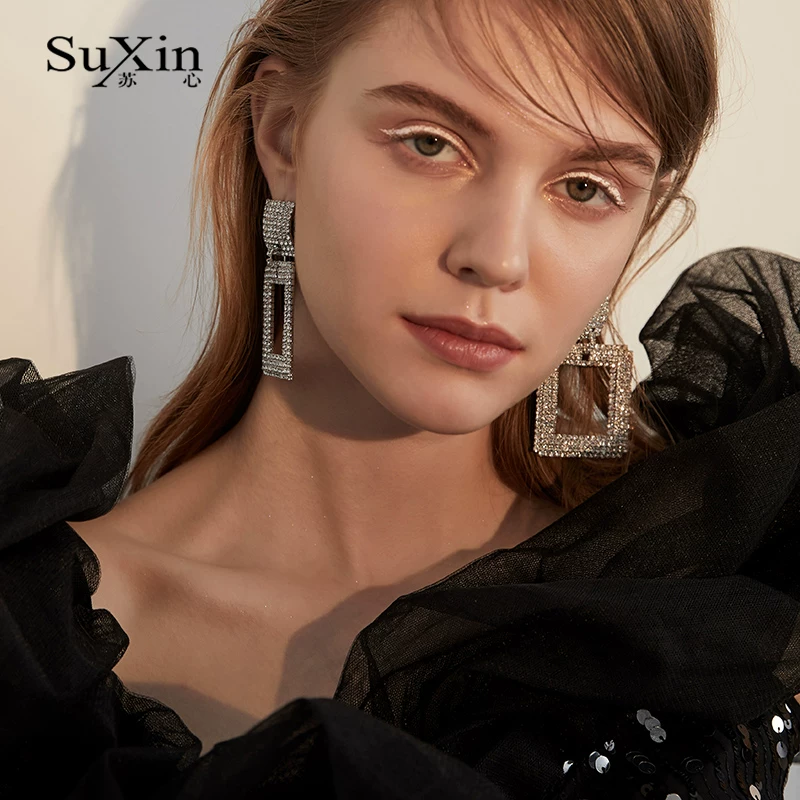 Серебряные серьги-карандаш Square earrings? перевести: Square earrings, серебро 925 пробы, европейский стиль