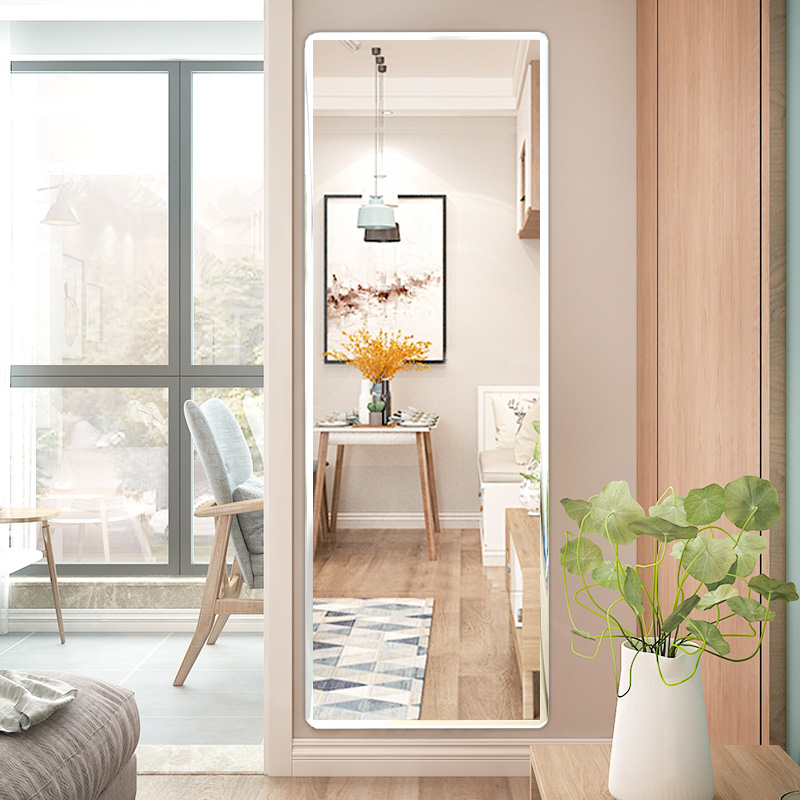 Full Body Full-body Mirror Sticker Wall Self-Glued Student Dormitory Low Price Adhesive Dorm Room Wall wall can be glued to the mirror on the wall