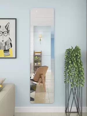 Mirror adhesive 4-piece wall sticker Self-adhesive full-body full-length mirror Home dormitory students low-cost cheap sticker wall soft