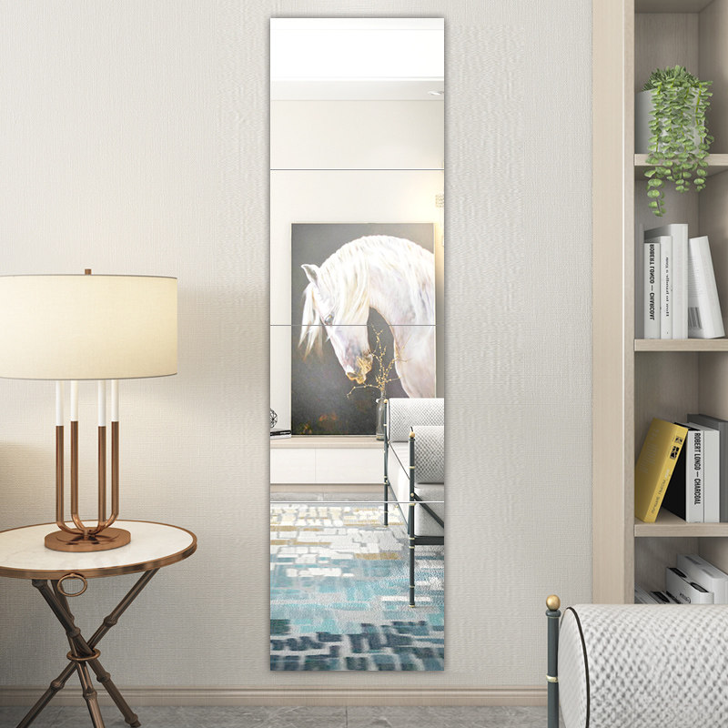 Full body mirror wall self-adhesive dormitory paste dormitory mirror student low-cost wall hanging wall can be glued