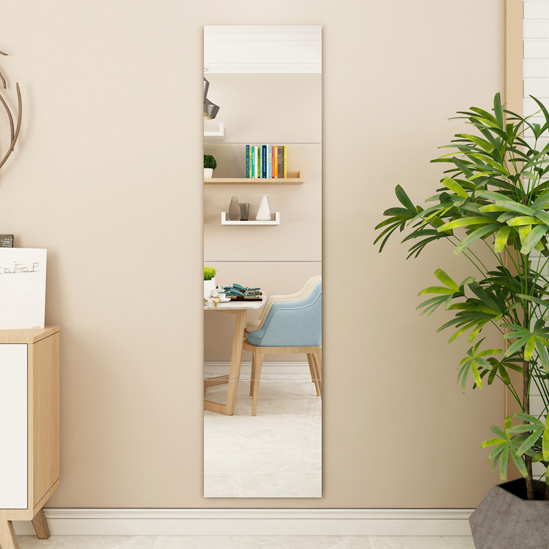 Mirror Sticker Wall Self-Adhesive Full Body Full-body Mirror Student Hostel Low Price Adhesive Small Household Type soft sticker glued to the wall