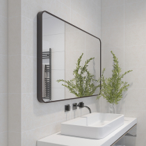 Bathroom mirror non-perforated toilet glass wall self-adhesive tape shelf toilet toilet paste hanging wall type