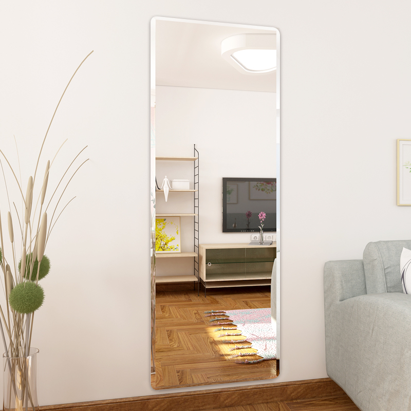 High definition explosion proof wall-mounted adhesive full body mirror female dorm room Bedroom door rear mirror brief no frame wearing full body mirror